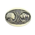 thumbnail image 6 of Men Antique Gold Metal Belt Buckle Buffalo Coin Native Face Western Fashion, 6 of 7