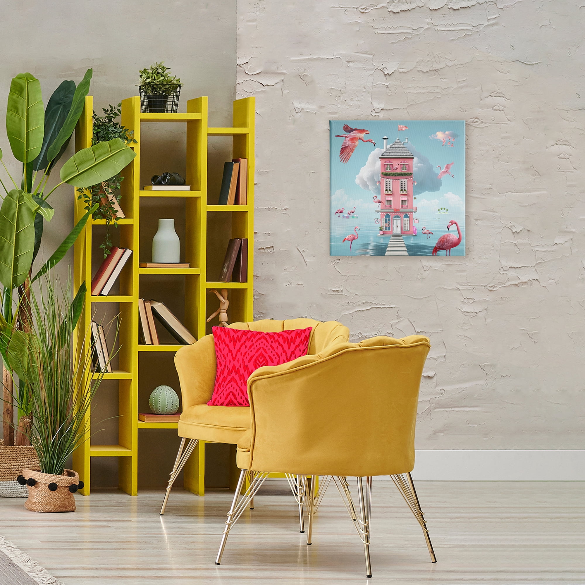 Flamingo Hotel on Water Canvas Wall Art, design by Lori Lea Studios