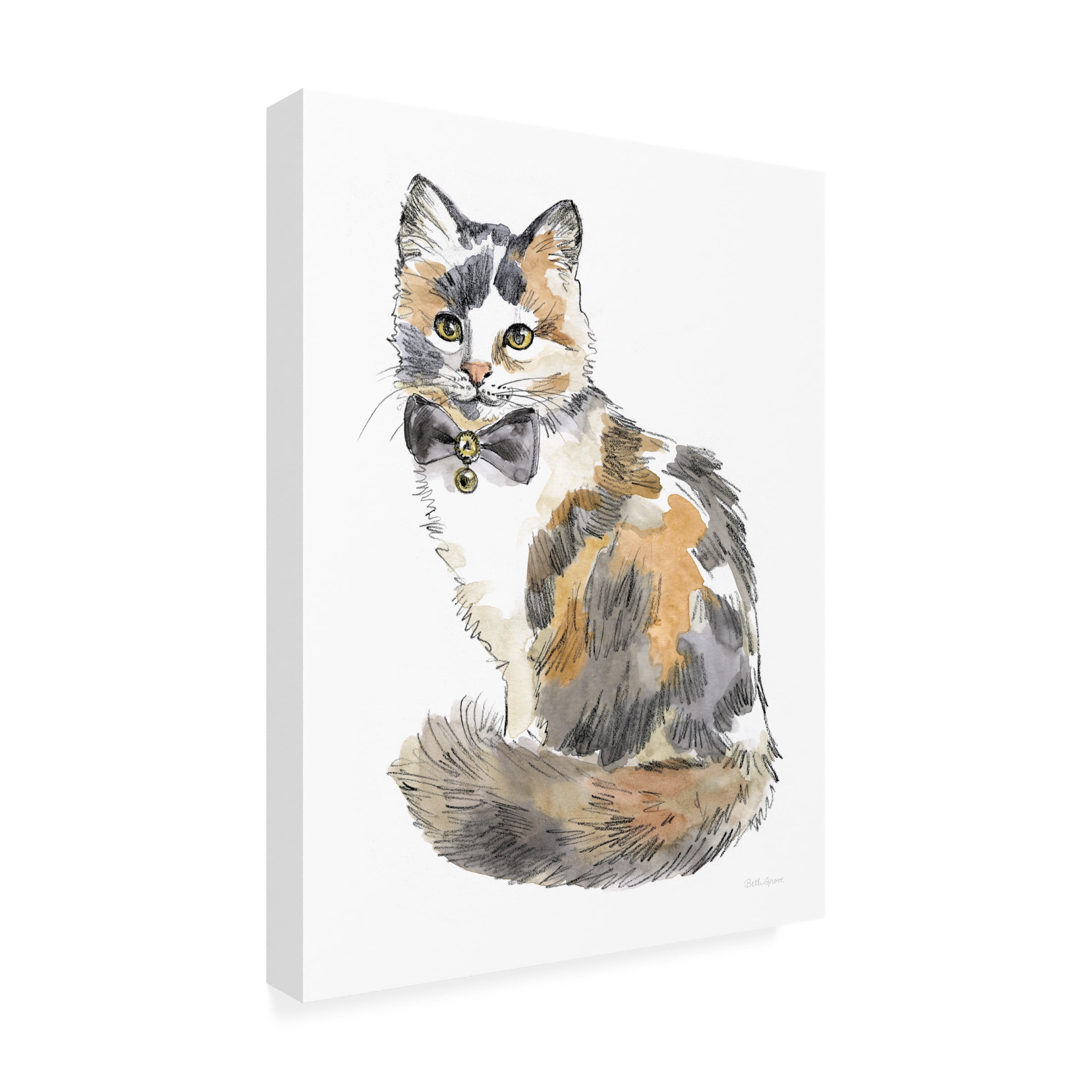 Beth Grove 'Fancy Cats II' Canvas Art