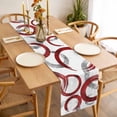 thumbnail image 3 of Red Grey Table Runner - 70 Inch Long, Kitchen Dining Table Runner Dresser Scarves, Geometric Circle Modern Abstract Simple Art Farmhouse Decor for Coffee Tables Wedding Party Banquet, 3 of 8