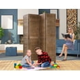 thumbnail image 3 of CL.HPAHKL 4 Panels Wood Room Dividers, Wood Louvered Folding Privacy Wall Divider for Room Separation 5.75 Ft Tall Freestanding Room Partitions and Dividers For Home Office Bedroom Restaurant, 3 of 7
