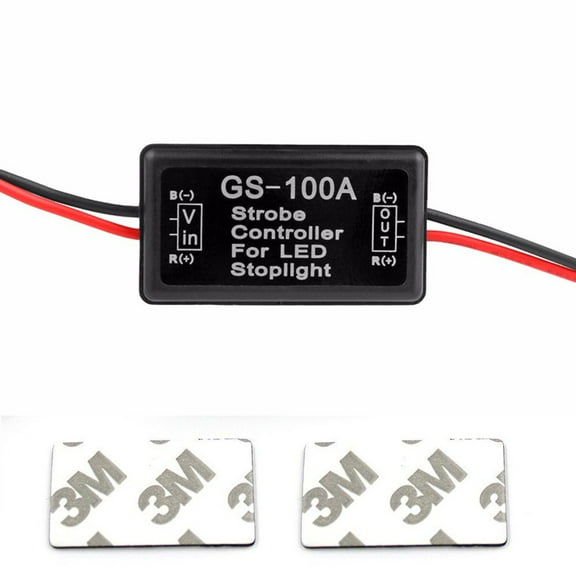 FUEENIRVA Brake Light Blinker Module Strobe Controller Black Plastic 1Pack