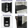 thumbnail image 3 of Mini Refrigerador Bluelander con Espejo LED, Capacidad de 4L, Estante Extraíble, Negro, 3 of 5