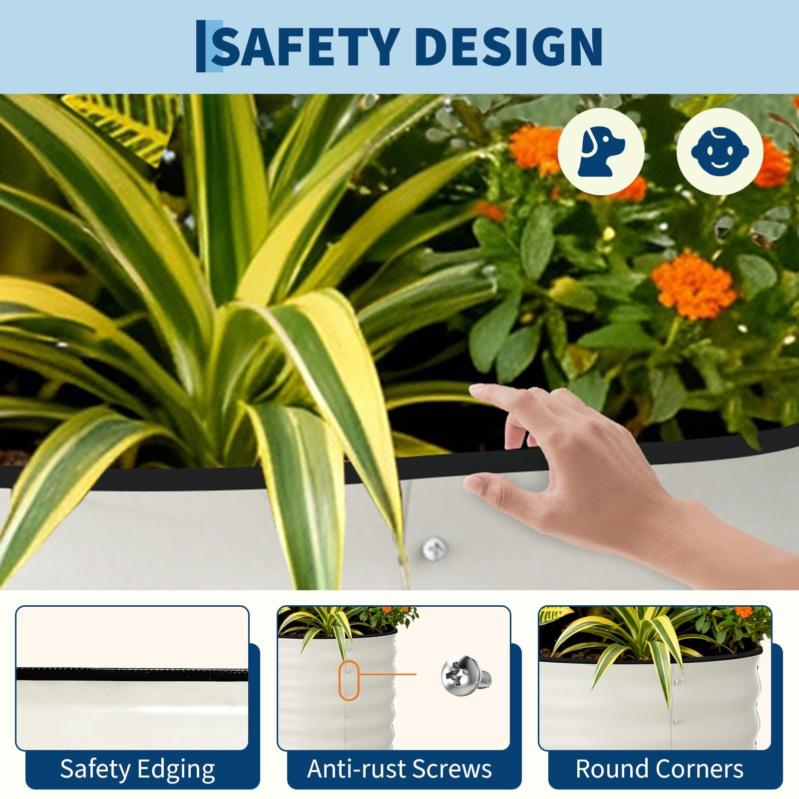 Heavy Duty 6x3x2 ft Raised Garden Beds (2 Pack), Galvanized Steel Planter Boxes with Reinforced Corners, Easy Assembly, Rustproof Outdoor Raised Planters for Vegetables, Flowers and Herbs