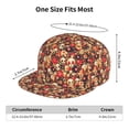 thumbnail image 4 of Susaid cute record music Skull Print Baseball Cap Hip Hop Style Flat Visor Adjustable Outdoor Cap Unisex Adjustable Breathable, 4 of 7