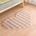 thumbnail image 5 of Under$1 PEONAVET Bedroom Rug Bubble Pile Cream Style Living Room Heart Rug Single Sofa Coffee Table Rug Cloakroom Makeup Cushion Rugs, 5 of 5