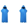 thumbnail image 4 of Sonducket Albornoz de poliéster a prueba de viento de secado rápido reemplazo térmico microfibra lavable hombres mujeres bata de baño con Azul 2Conjunto, 4 of 6