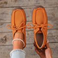 thumbnail image 5 of YOUYEDIAN Loafers for Women Versatile Slip On Square Toe Fashion Lace-up Comfy Flats Casual Outdoor Soft Walking Shoes, 5 of 5