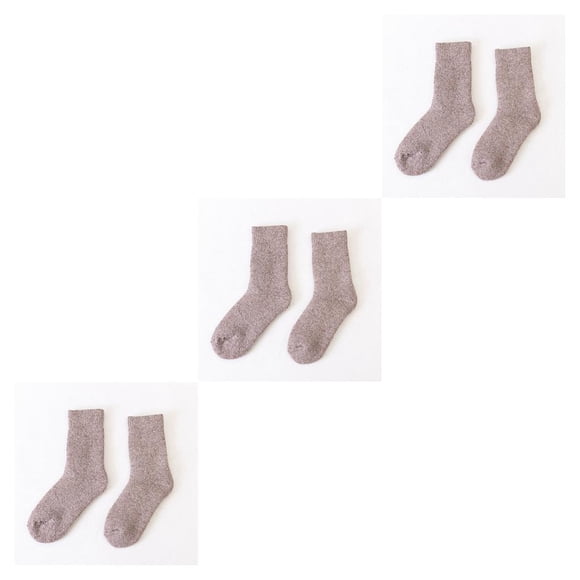 Bewildely Calcetines de lana calcetín engrosado sólido cómodo Casual tripulación usable que absorbe el sudor mujeres hombres regalo de Type1 NO1