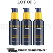 Enrich by Gillette Nourishing Beard Mustache Oil 1.7 oz (50 ml) - Lot of 3