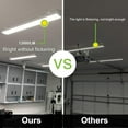 thumbnail image 3 of 4FT 120W LED Shop Light Linkable, 13000lm(400w Equivalent), 5000K Utility Shop Lights for Garages, Workshops, Basements, Hanging or FlushMount, with Power Cord and Pull Chain, ETL, Black, 2 Pack, 3 of 14