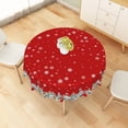 thumbnail image 6 of Duangreer Cartoon Snowman Christmas 60''Round Tablecloth, Washable Picnic Table Cover for Party Dining, Indoor and Outdoor, 6 of 6