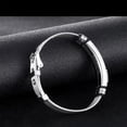 thumbnail image 7 of Mens Stainless Steel Bracelet with Bar, Adjustable Mesh Band with Buckle Clasp,Black/Silver, 7 of 7