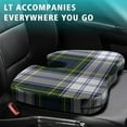 thumbnail image 4 of Premium Plaid Pattern Memory Foam Seat Cushion Ergonomic Chair Pad for Office Chair, Car, Airplane & Bleachers Sciatica, Tailbone Hip & Back Pain Relief - Chair Cushion for Long Office Workers., 4 of 5