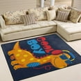 thumbnail image 2 of Coolnut Lightweight Carpet Mats, 5'3" x 4' Area Soft Rugs, Floor Mat Rug Home Decoration for Kids Room Living Room, 63"x 48" Cool Dinosaur Boy, 2 of 6