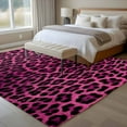 thumbnail image 4 of 5'x8' Area Rugs, Pink Leopard Print Indoor Outdoor Area Rug for Living Room Bedroom, Retro Chic Abstract Animals Texture Washable Bathroom Rugs Kitchen Floor Carpet Mats Home Decor Aesthetic, 4 of 8