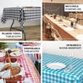 thumbnail image 3 of Efavormart 5 Pack | 54"x108" White and Black Buffalo Plaid Rectangle Vinyl Tablecloth, PVC Plastic Checkered Spill Proof Tablecloths | Disposable Waterproof Tablecloths, 3 of 11
