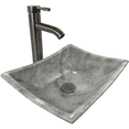 thumbnail image 3 of Lavabo Marmol Ovalin Rectangular Minimalista Moderno 36x28x11 Onyx&Co. Lavabo Pañuelo Rectangular Pequeño, 3 of 7