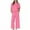Pink, variant on Maean Women's Lounge Sets Short Sleeve Crew Neck Tops and Wide Leg Drawstring Long Pants Outfits with Pockets