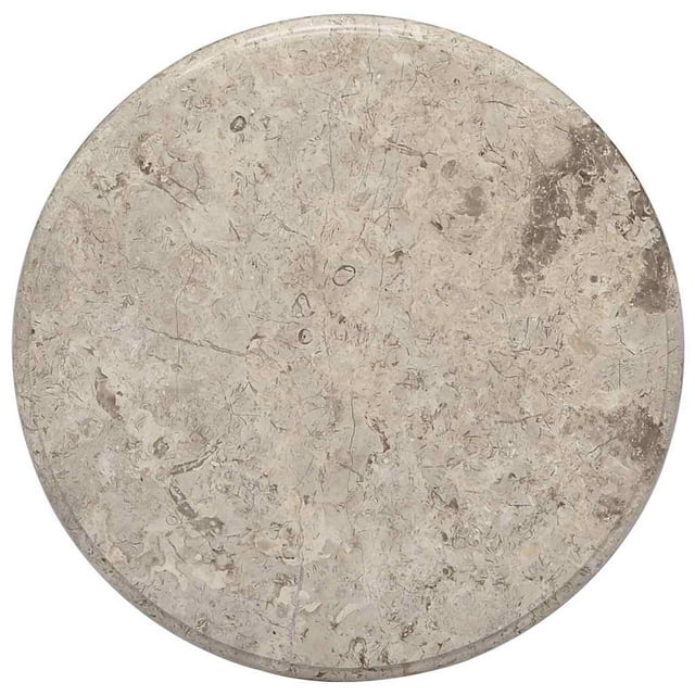 vidaXL Plateau de Table Gris Ø50x2.5 cm Marbre