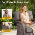 thumbnail image 4 of Jentlehouse Outdoor Patio Swivel Rocking Chairs Set with Fire Pit Table,Outdoor ,All-Weather Wicker Patio GLiders Set for Garden,Backyard,Lawn,Poolside, 4 of 12