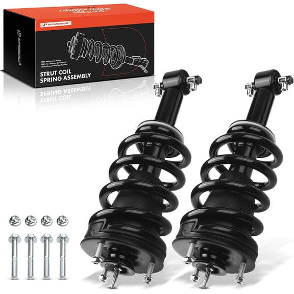 A-Premium Front Pair (2) Complete Strut & Coil Spring Assembly Compatible with Chevrolet/Chevy Silverado 1500 & GMC Sierra 1500 2014 2015 2016 2017 2018, Driver and Passenger Side
