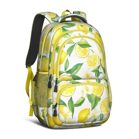 Lemon Backpack for School,Cute School Bag,Schoolbag with Adjustable Shoulder Straps & Padded Back,16.9 Inch