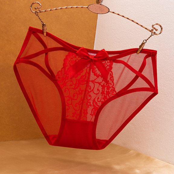 Aayomet Panties For Women Women Solid Color Briefs Underpants Sleepwear Underwear Shorts Homewear Lingerie Lace Bandage Panties,Pink M