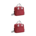 thumbnail image 3 of Transemion Fashionable Cooler Bags Stay Trendy While Keeping Food Cool And Fresh Polyester Portable With Should Strap wine red 2Set, 3 of 6