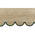 thumbnail image 2 of 4 x 7 Feet ( 120 cm x 210 cm ) Natural Jute with Green Scalloped Area Rugs , Home Decor Rugs, 2 of 4