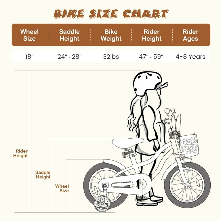 Chart By What Size Bike For 10 Year Old OLAKIDS Kids Bike, 12-18