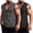 Dark Grey/Black(2pcs), variant on Gym Sleeveless Shirts for Men Cut Offk Top Zip Up Elastic Hem Mens Workoutk Hoodie