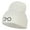 White, variant on Perfect Round Eyeglasses Embroidered Long Beanie - Orange OSFM
