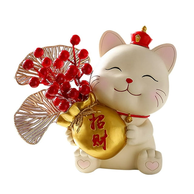 DOLITY Cat Figurine Collection Display Ornament Artwork Creative Animal Sculpture