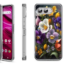 Shockproof Phone Case for T-Mobile Revvl 8, by OneToughShield - Spring Flower