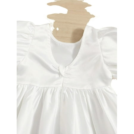 

Party Solid Round Neck Short Sleeve White Baby Dresses (Baby s)