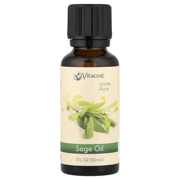 Vitacost 100% Pure Sage Oil, 1 fl oz (30 ml)