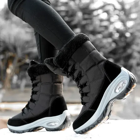 

Women‘s Thick-soled Faux Fur Lined Boots Winter Thermal Insulated Snow Shoes Women‘s Footwear