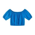 thumbnail image 4 of Conjunto moderno para el día: top con cuello cuadrado y mangas abullonadas y pantalones de pierna ancha - Poliéster - Ropa informal/de vacaciones, 4 of 8