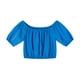thumbnail image 4 of Conjunto moderno para el día: top con cuello cuadrado y mangas abullonadas y pantalones de pierna ancha - Poliéster - Ropa informal/de vacaciones, 4 of 8