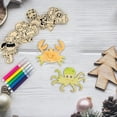 thumbnail image 4 of 40 Pack Wood Ocean Sea Animal Cutouts Unfinished Wooden Sea Animals Paint Crafts Wooden Ocean Sea Animal Hanging Ornaments DIY Sea Animal Craft Gift Tags for Home Party Decoration, 4 of 5