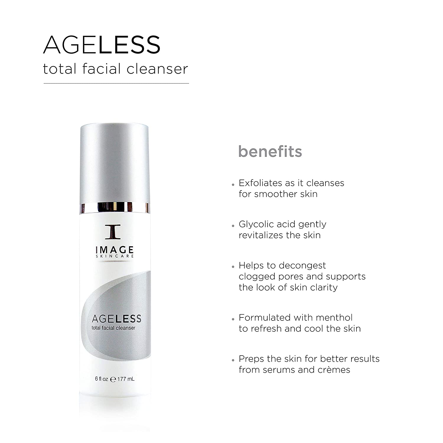 Image Skincare Ag eless Total Facial Clean ser 6 oz - image 3 of 7