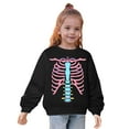 thumbnail image 3 of CLOISE Sweatshirt Kids Boys Girls Youth Halloween Black Long Sleeve Crew Neck Tops Skull Print Cotton Casual Fashion Fall Winter Clothes 2-10T, 3 of 5