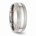 thumbnail image 4 of Stainless Steel Grooved 8mm Brushed and Polished Band, 4 of 9