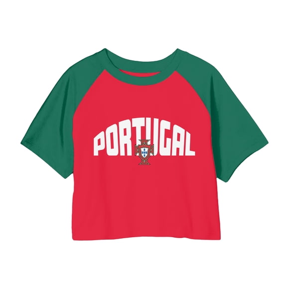 Playera Portugal para Niña, Cuello Redondo Manga Corta Rojo Talla 8