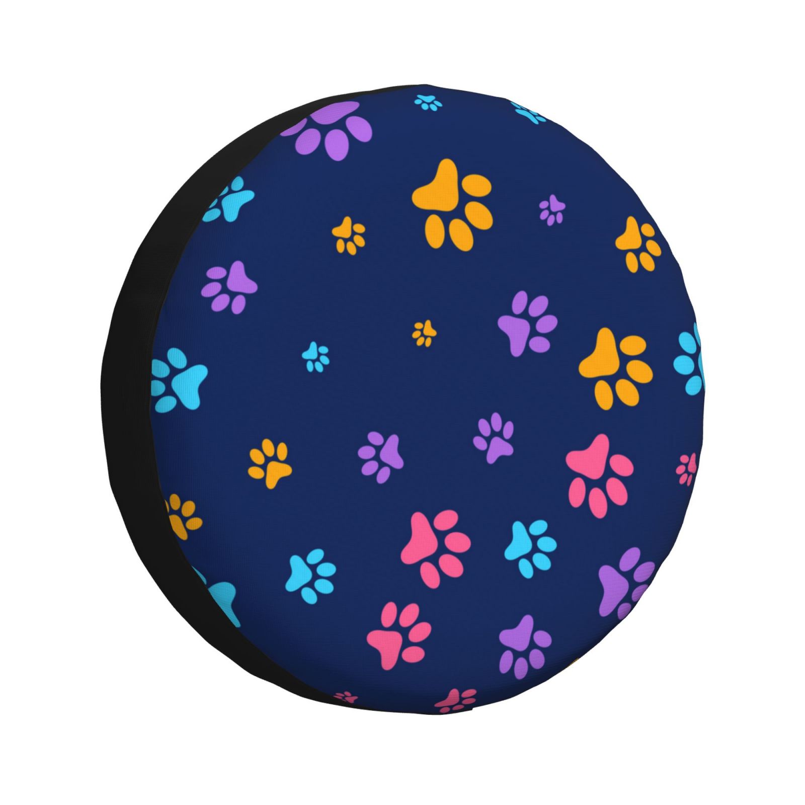 DouZhe Waterproof Spare Tire Cover, Cute Pet Dog Cartoon Paw Prints