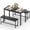 Black, variant on 3 Piece Dining Room Table, Kitchen Dining Table Set with 2 Benchs for Apartment Breakfast Nook and Samll Space, Grey