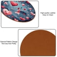 thumbnail image 5 of Valentine's Day 6pcs Round Coasters Set, Microfiber Leather Drink Coasters, 11x11 cm/4.3x4.3 in Size for Decoration, 5 of 6