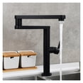 thumbnail image 1 of Brass Folding Kitchen Faucet Double Joint Swing Arms Hot Cold Water Three Section Extension Sink Faucet Dual Functions Tap ,Easy to Install, 1 of 7
