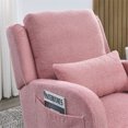 thumbnail image 2 of Dtwnek High Back Living Room Accent Chair Rocking Chair with 1 Lumbar Pillow and 2 Side Pockets, Pink, 2 of 9